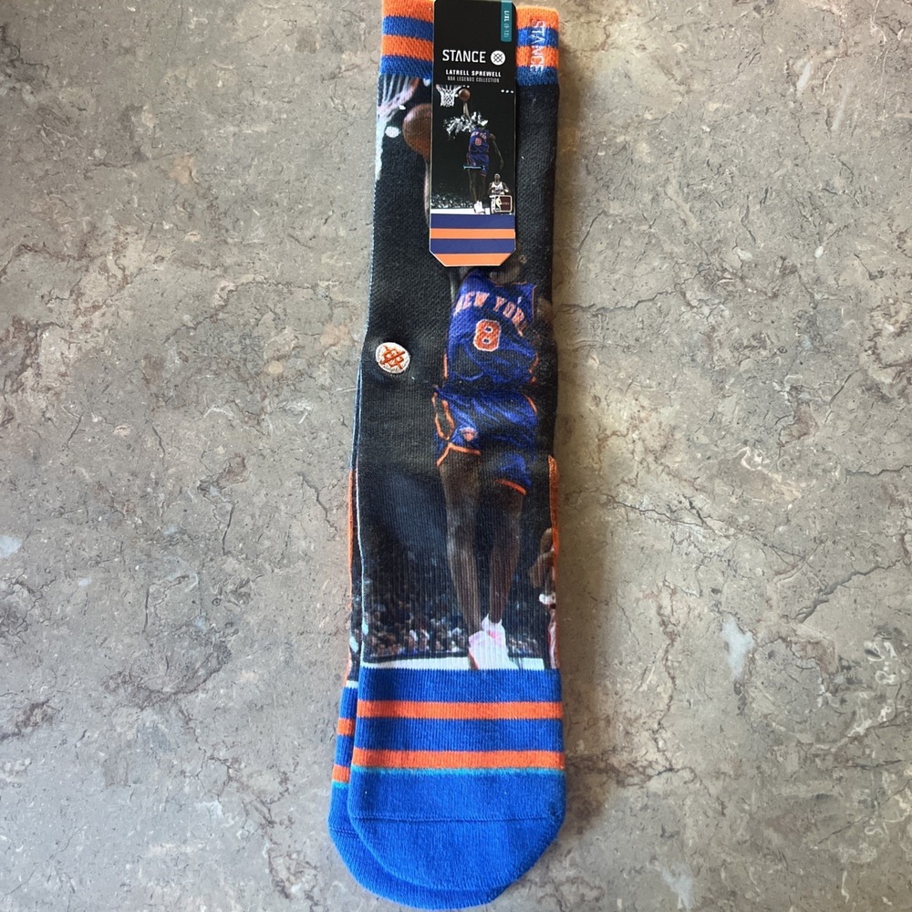 Stance Latrell Sprewell Nba New York Knicks Basketball Socks L-XL